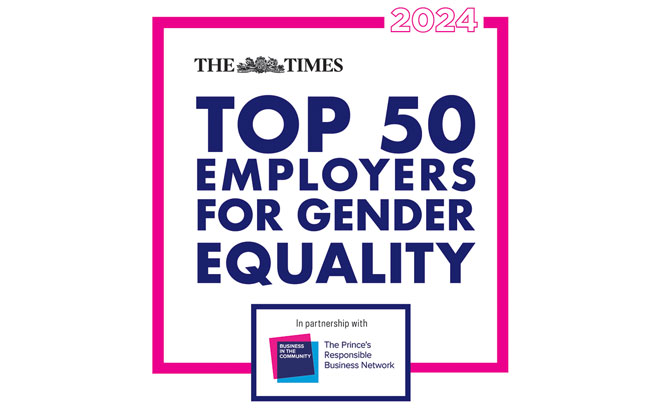 The Times Top 50 employers for gender equality