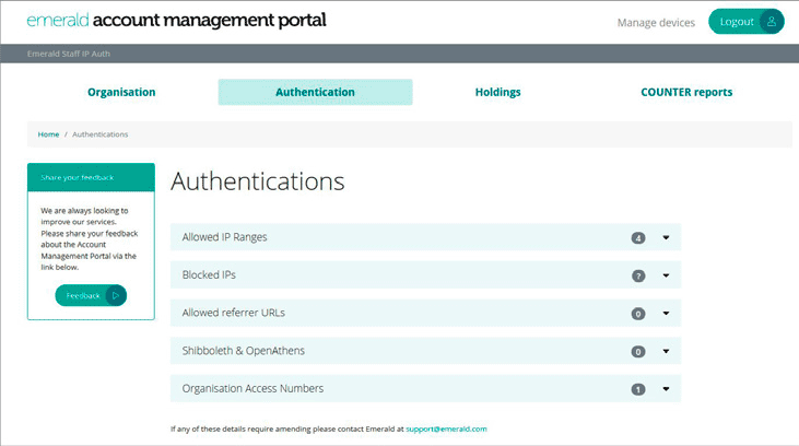 Authentication screenshot