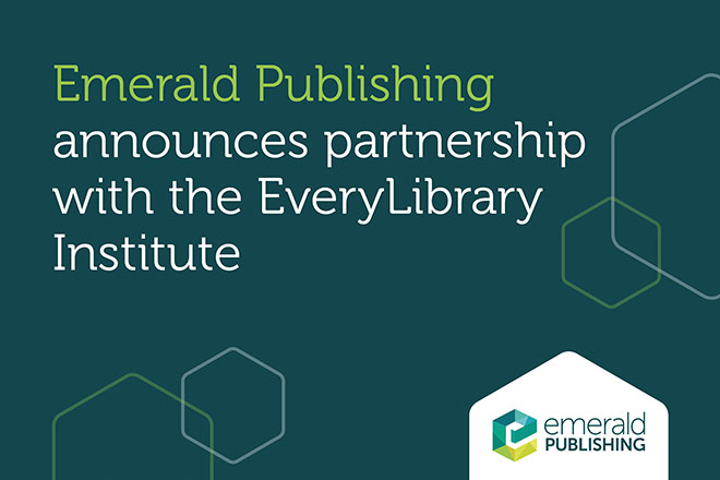 Emerald Publishing announces partnership with the EveryLibrary Institute banner