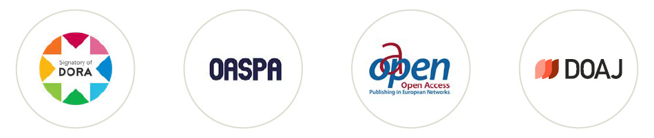 DORA, OASPA, OA and DOAJ logos