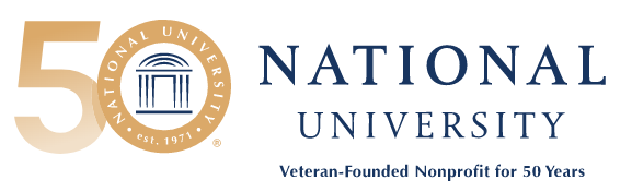 Logo: National University.