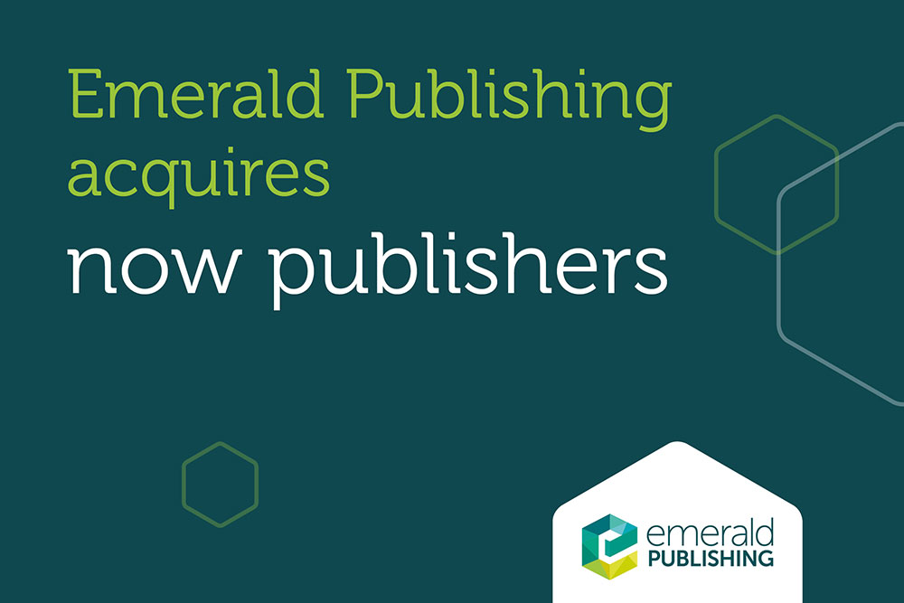 Emerald Publishing acquires now publishers banner