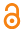 Orange open access padlock icon