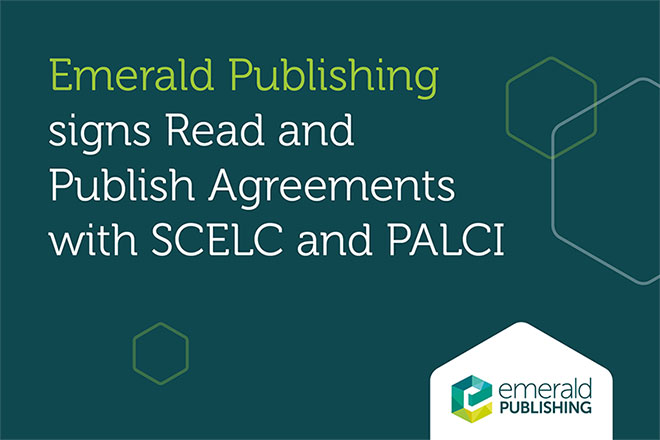 Emerald Publishing signs read and publish agreements with SCELC and PALC banner